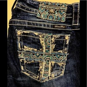 Miss Me Cross Lines Midrise Skinny Jeans